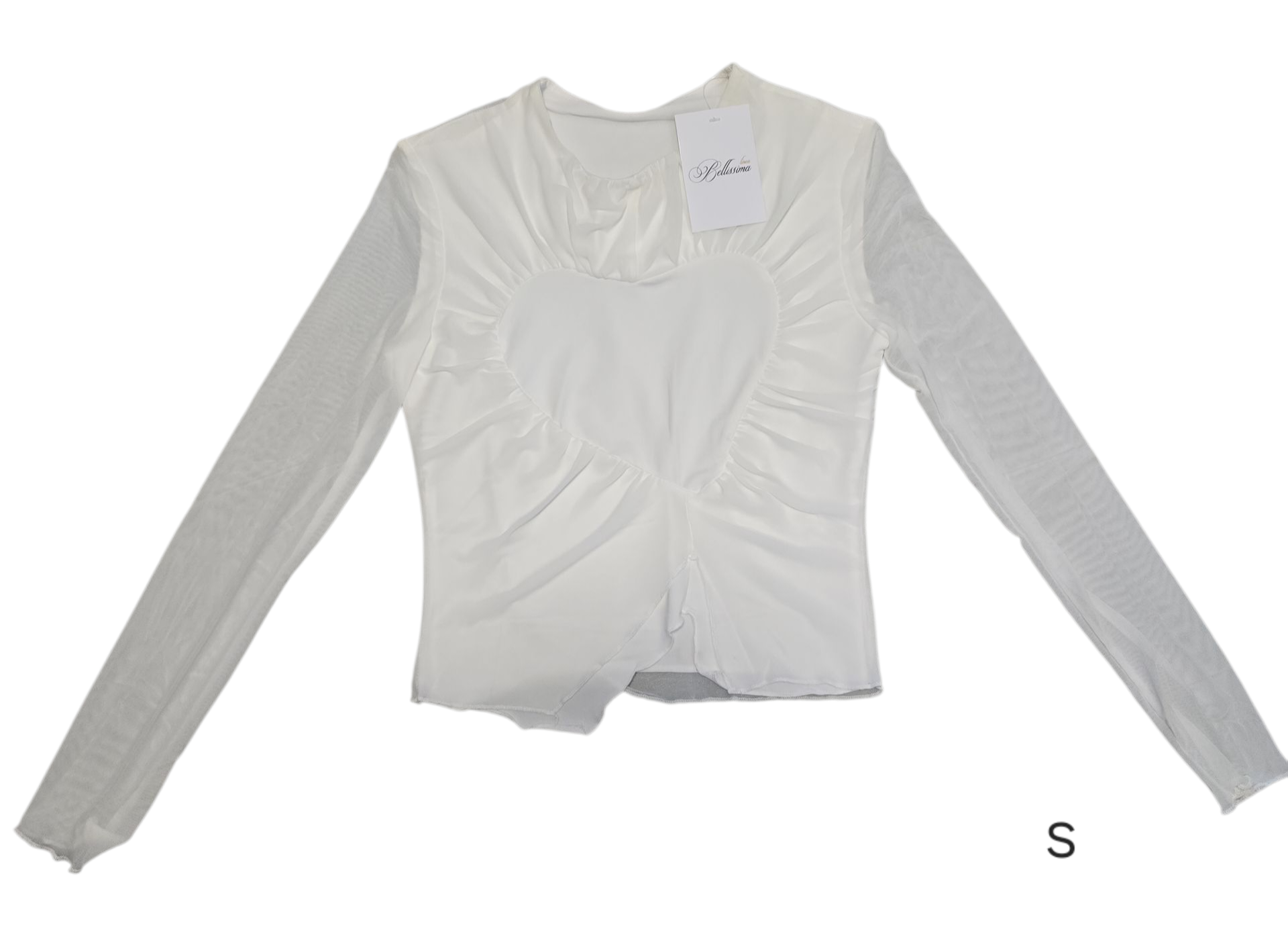 Top bianco con maniche leggere
