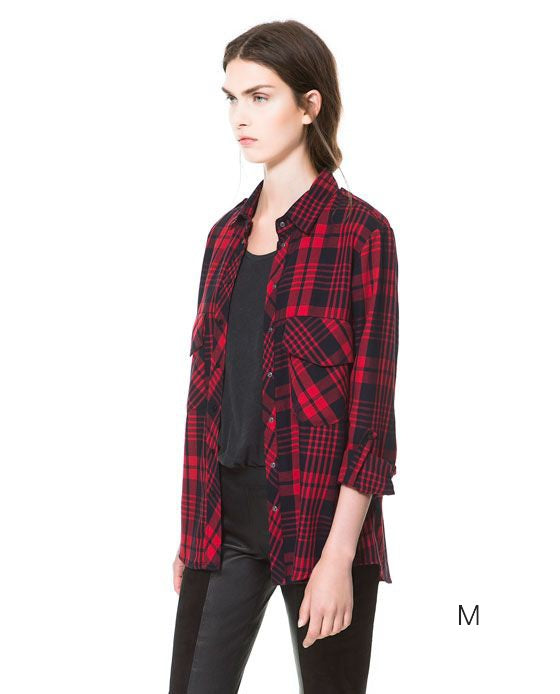Camicia rossa a quadri