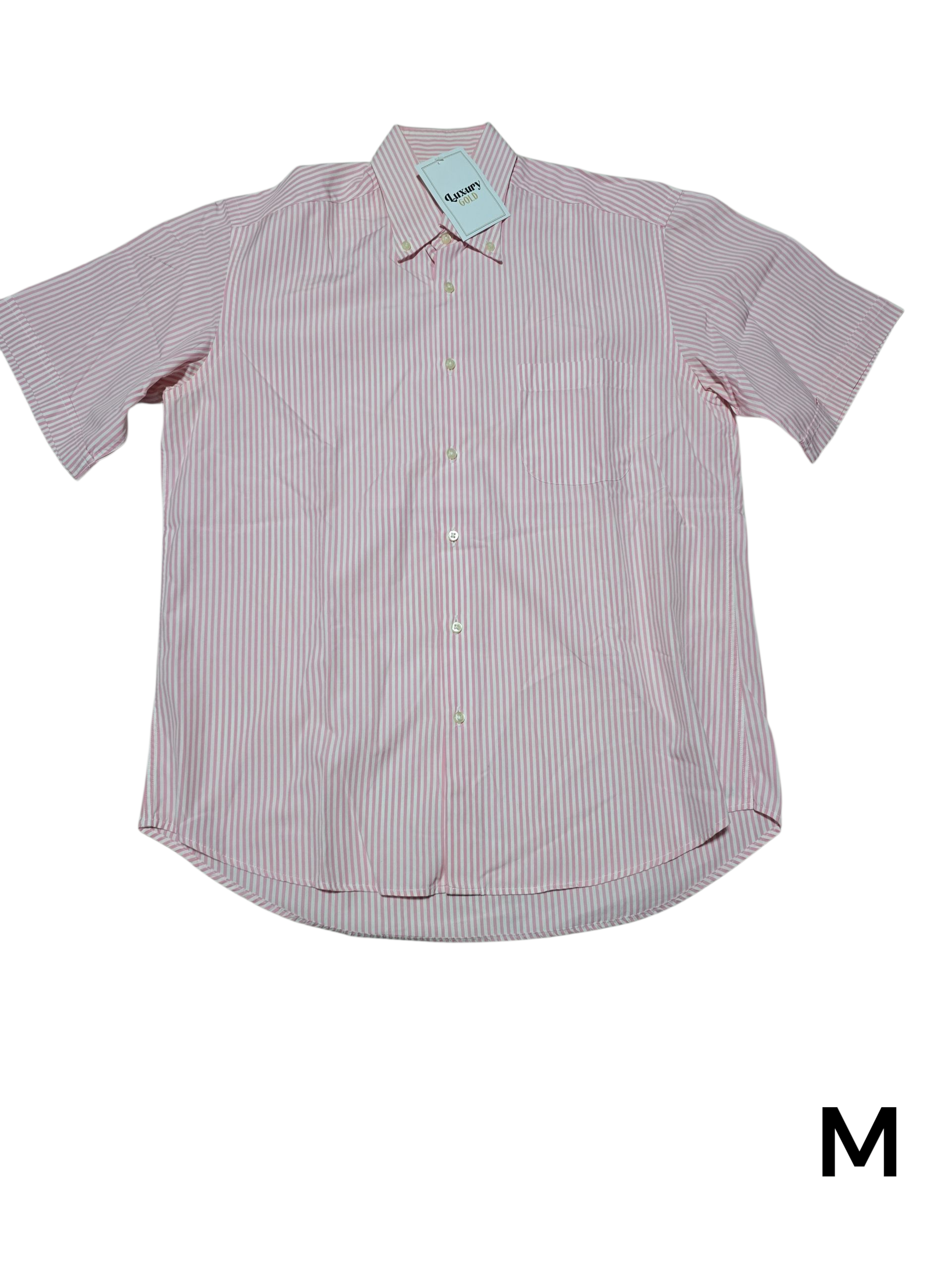 Camicia rosa da uomo a righe