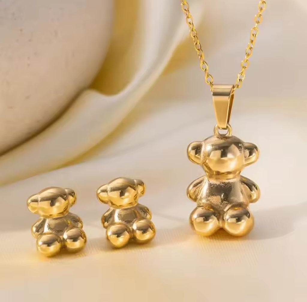 Set collana orecchini orsacchiotto