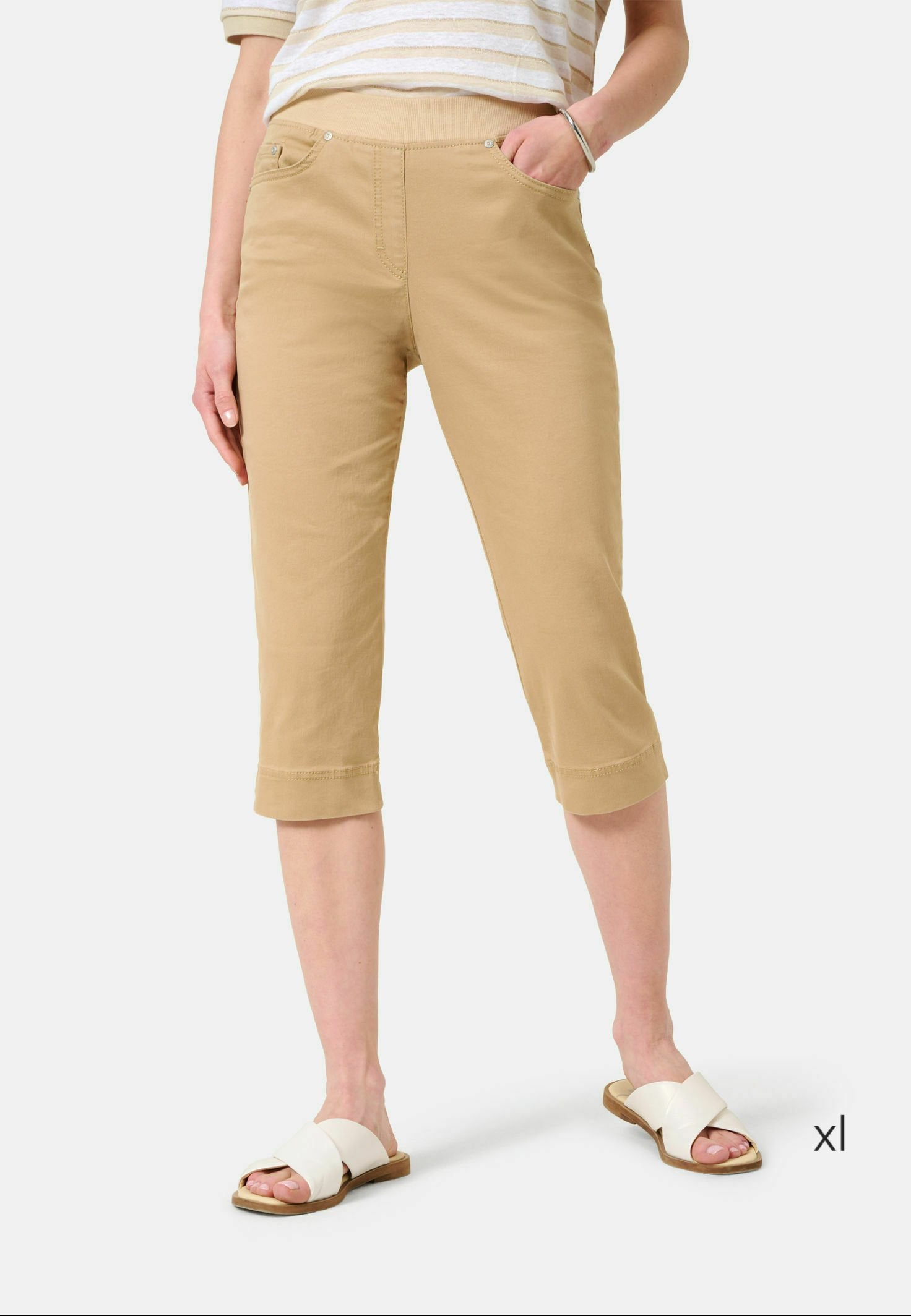 Pantalone corto beige