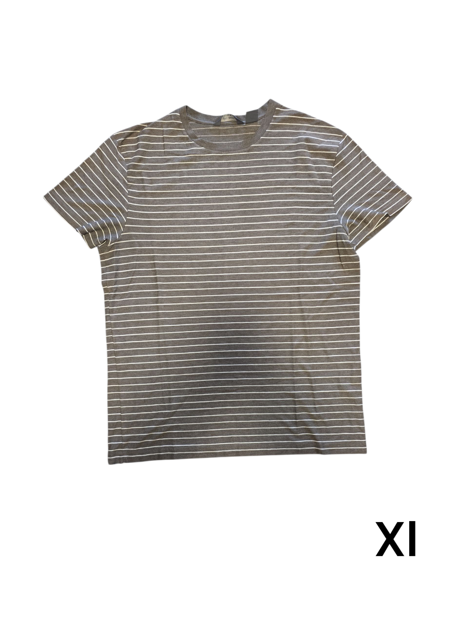T-shirt a righe verde militare
