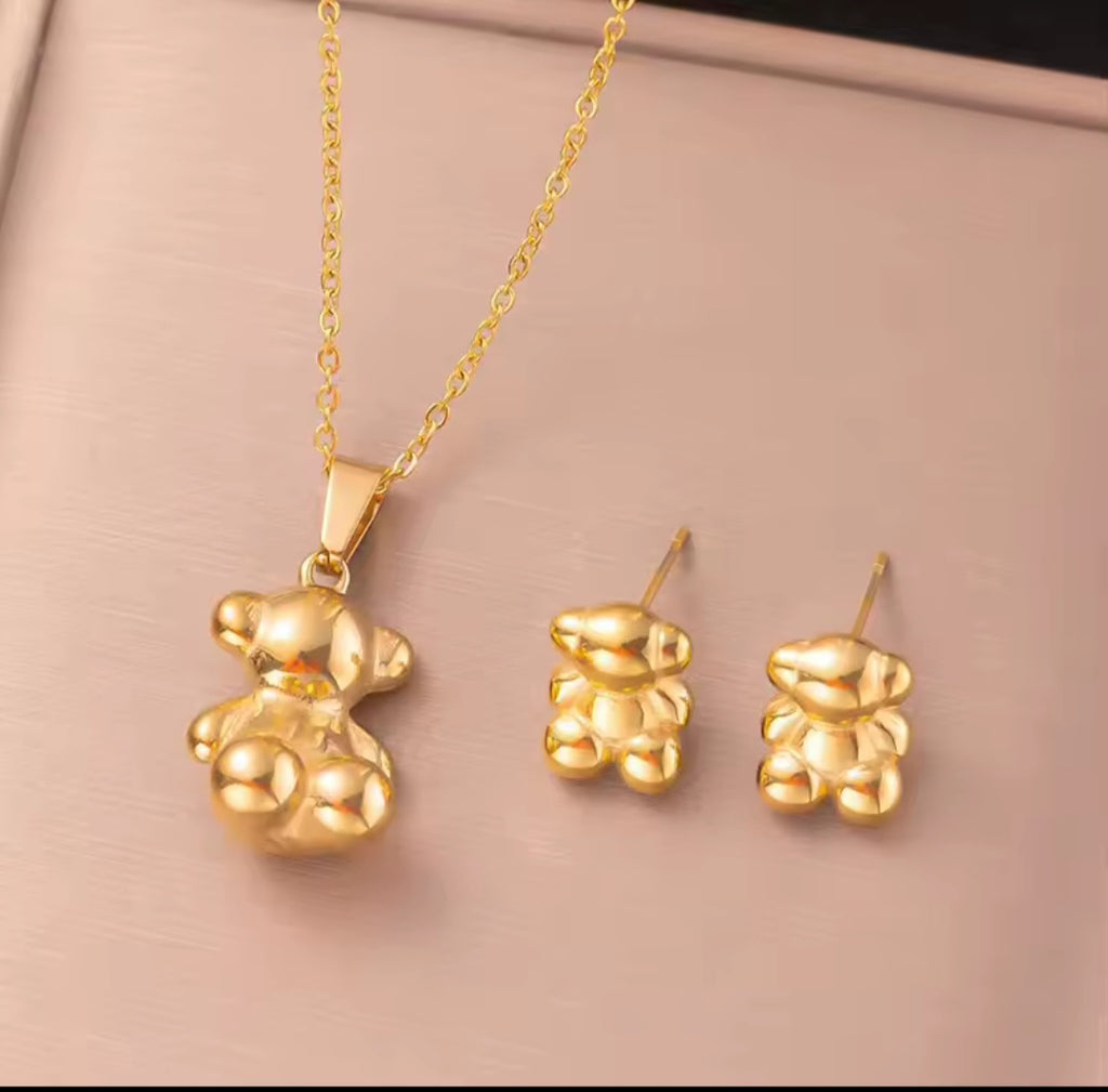 Set collana orecchini orsacchiotto