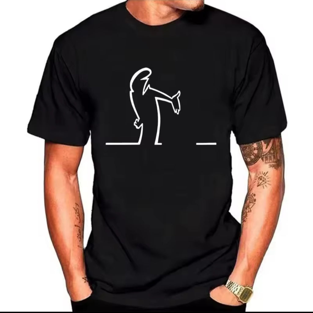 T-shirt con stampa semplice, in vari colori, 100% cotone