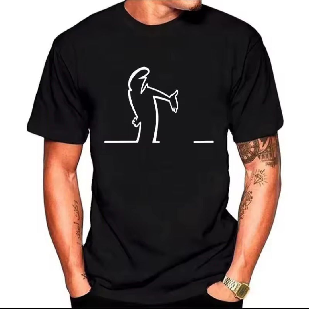 T-shirt con stampa semplice, in vari colori, 100% cotone