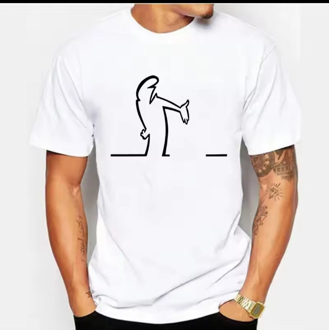 T-shirt con stampa semplice, in vari colori, 100% cotone