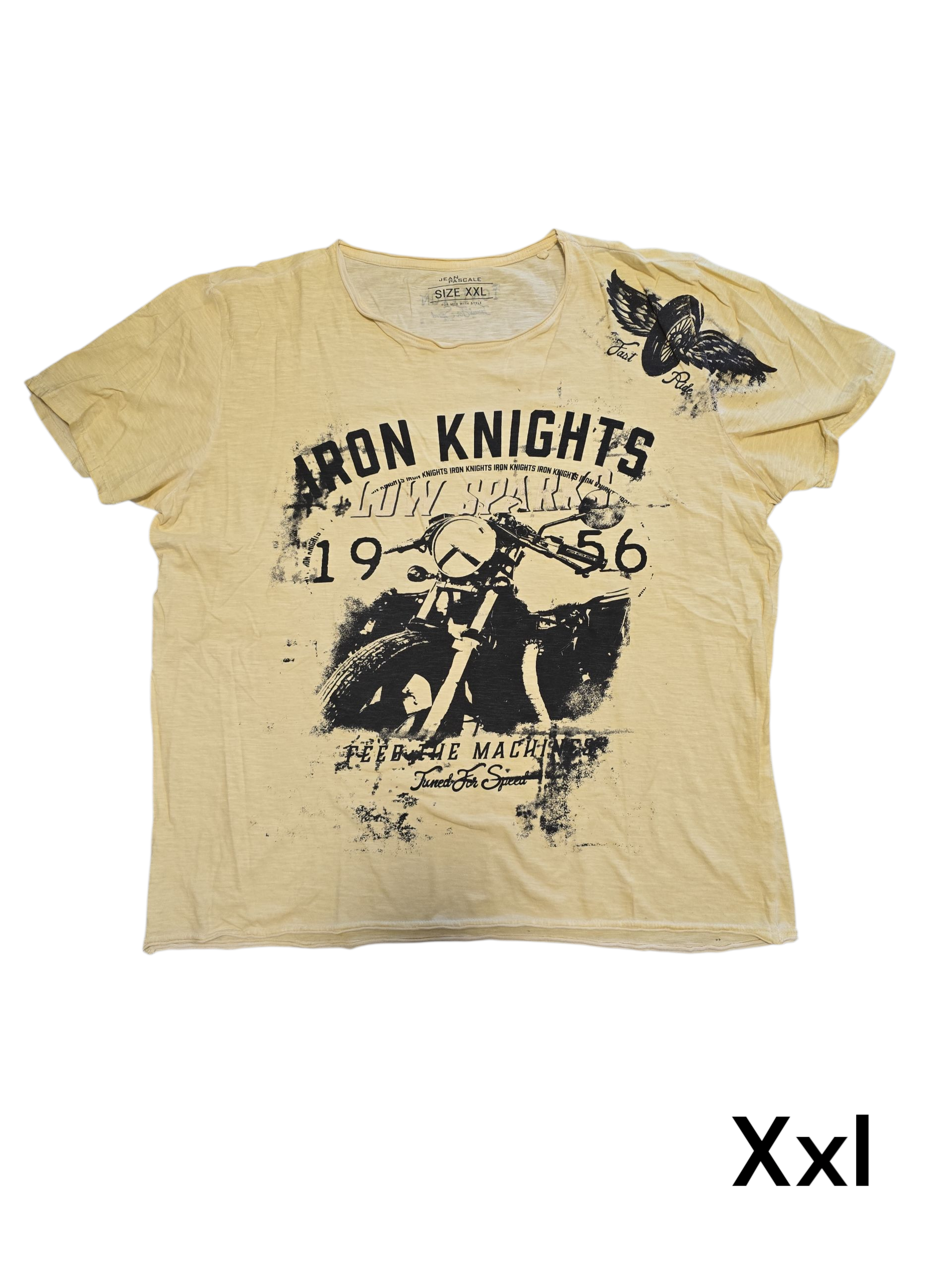 T-shirt gialla con stampa